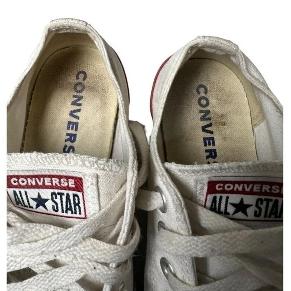 Converse Chuck Taylor All Star Low Top White Canvas Sneakers M7652 Womens 6.5‎